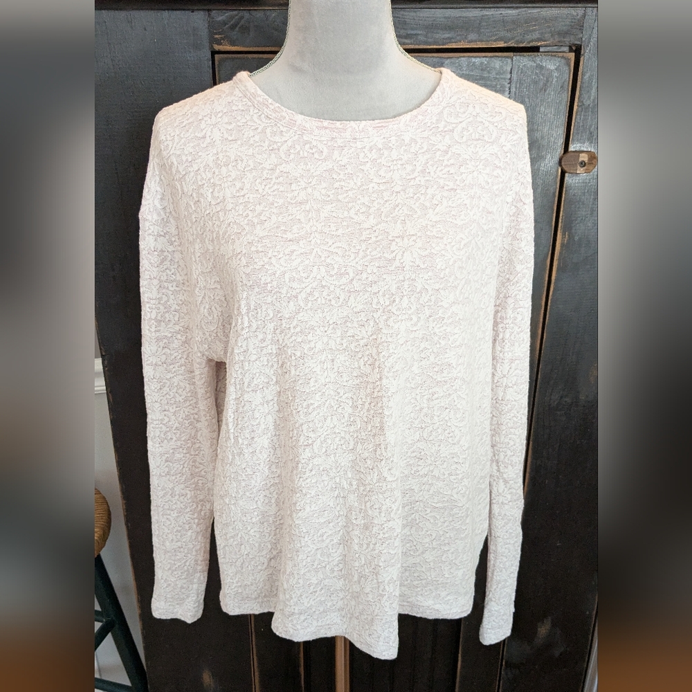 Jane & Delancey Lace Women's XL Top - Cream & Pink
